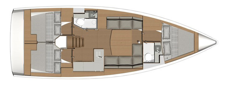 Dufour 390 layout